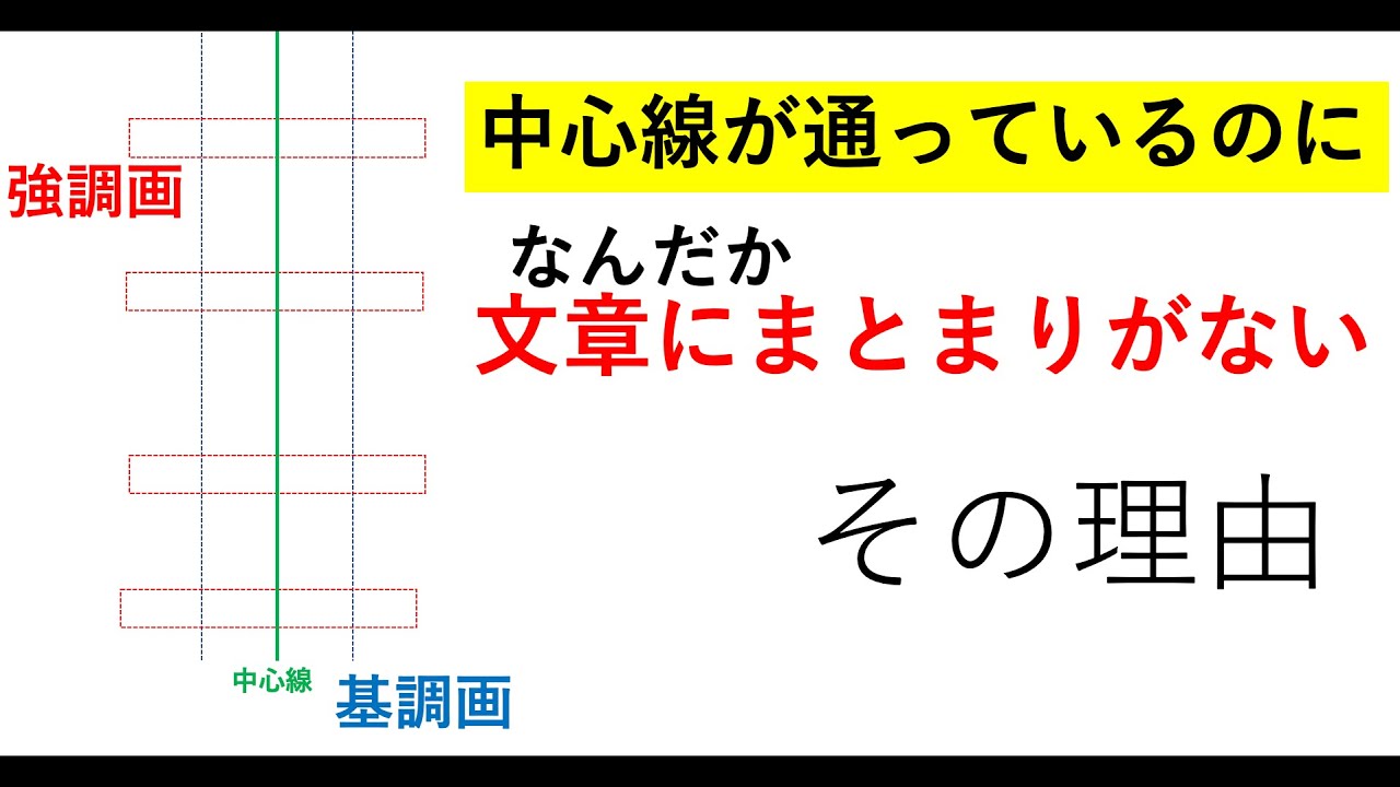 硬筆 毛筆書写検定 基調画をあわせると ピシッと揃っているように見えるというお話 漢字かな交じり文 Youtube