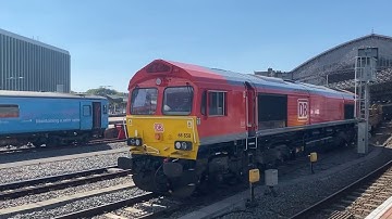 A DB cargo class 66 at Bristol temple meads