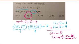 İki̇ Kare Farki 1Soru - 1Çözüm Zorluk Derecesi̇ 3