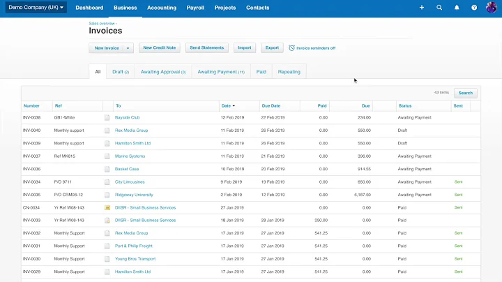 Xero Tip - Invoice reminders