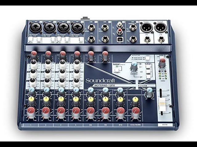 MESA DE SOM E INTERFACE SOUNDCRAFT NOTEPAD 12FX - YouTube