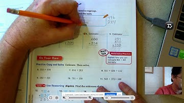3rd grade GO Math-Lesson 1.7 Use Place Value to Add pages 29-32