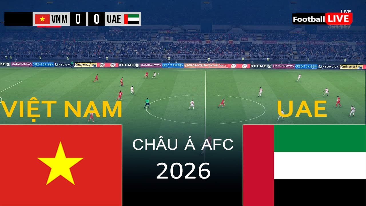🔴TRỰC TIẾP : U23 VIỆT NAM vs U23 UAE | Giải vô địch U23 châu Á AFC 2026 | Mô phỏng PES