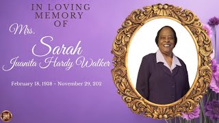 Homegoing Celebration for Mrs. Sarah Juanita Hardy Walker