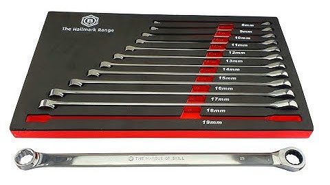 BRITOOL HALLMARK RRXLSET12 - 12PC AVIATION / AUTOMOTIVE RATCHET RING SPANNER SET PRODUCT VIDEO