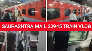 SAURASHTRA MAIL 22945 | MUMBAI TO AHMEDABAD | 3 TIER AC COACH | VLOG | TICKET & TIME | SASATRAVELLER