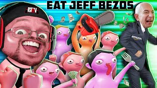 Eat Jeffrey Bezos' Money!  (How To Become Rich) Fgteev Weird Game