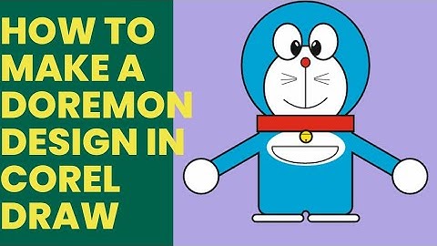 How To Make A Doremon Design In Corel draw||Corel draw tutorial #02
