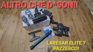 MEGLIO DI DYSON E FOLLETTO? Test aspirapolvere ciclonico senza fili a  batteria LARESAR ELITE 7 