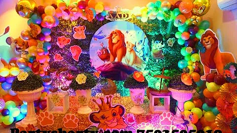 Lion king themed birthday party | Lionking birthday decoration
