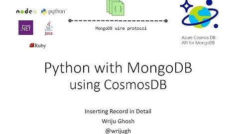 Python with CosmosDB for MongoDB API – Insert in Details
