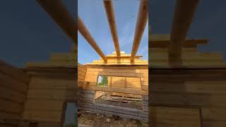 Готовый сруб бани из лафета