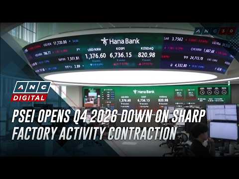 PSEi opens Q4 2026 down on sharp factory activity contraction | ANC