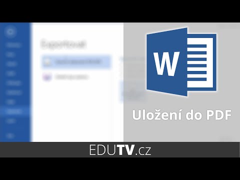 Uložení dokumentu do PDF