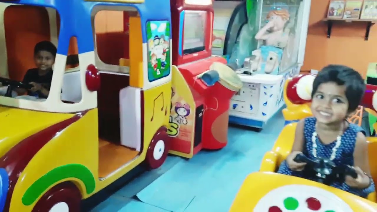 Yuvi and Rithi's Fun playing in Folks World YouTube