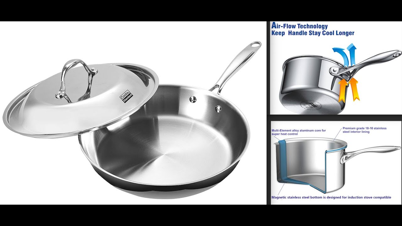 Cooks Standard Fry Pan Stainless Steel with Dome Lid 12 Inch - YouTube