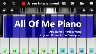 Miniatura de vídeo de "John Legend - All of Me Piano Tutorial | Easy Mobile Perfect Piano Tutorial with Notes"