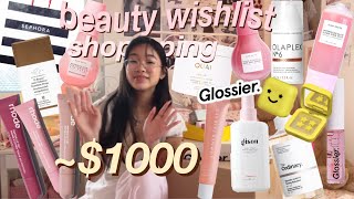 1000 Buying My Beauty Wishlist Haul Online Viral Self Care Shopping Sephora Rhode Glossier