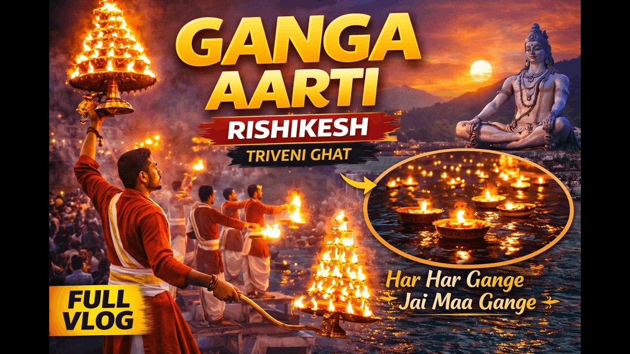 Ganga Aarti at Triveni Ghat Rishikesh Full Video