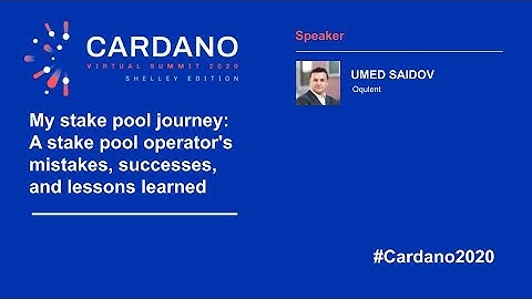 My stake pool journey: A stake pool operator