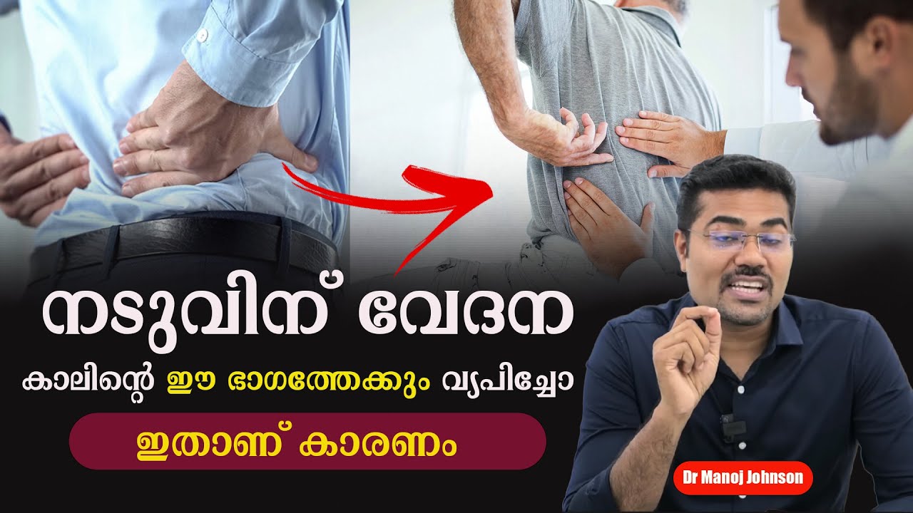നടുവിന് വേദന ഈ ഭാഗത്തേക്ക് വ്യപിച്ചോ ഇതാണ് കാരണം ഇതാ പരിഹാരം /Dr Manoj Johnson