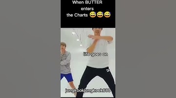 when butter enters the chart😂 #bts #butter #shorts