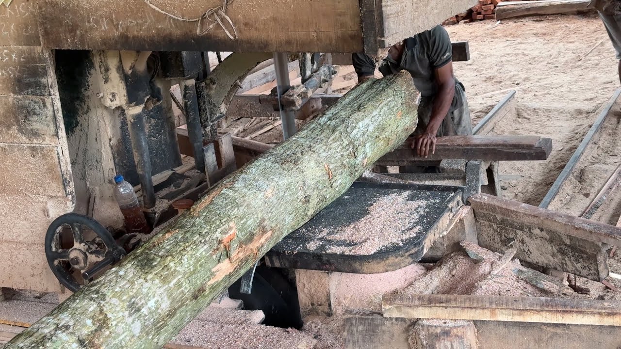 How to Efficiently Sawing 2x20 Wood with a Sawmill Machine - YouTube