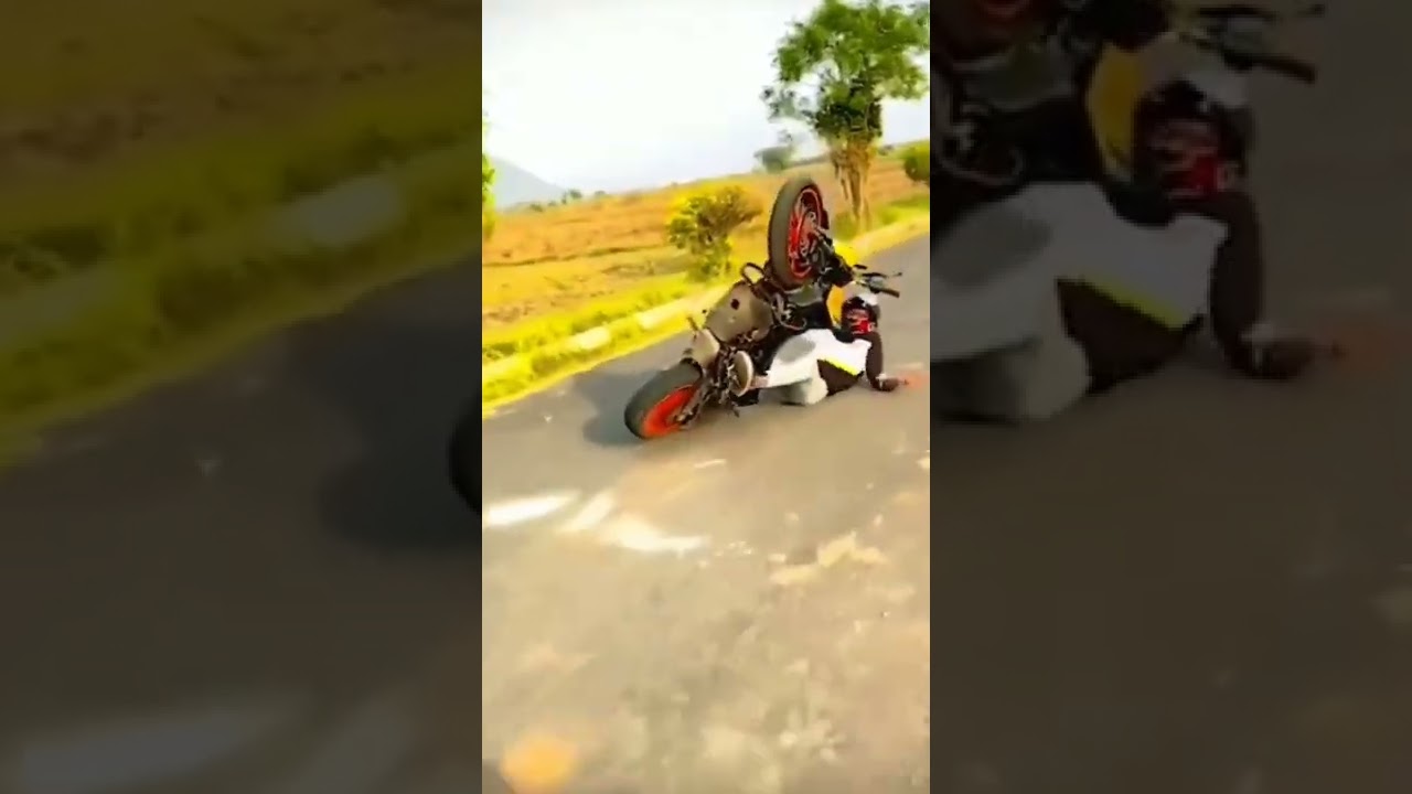 KTM DUKE 200 WHEELIE ACCIDENT 😭😔 || KGF SAD SONG|| ZOMBIE EDITZ