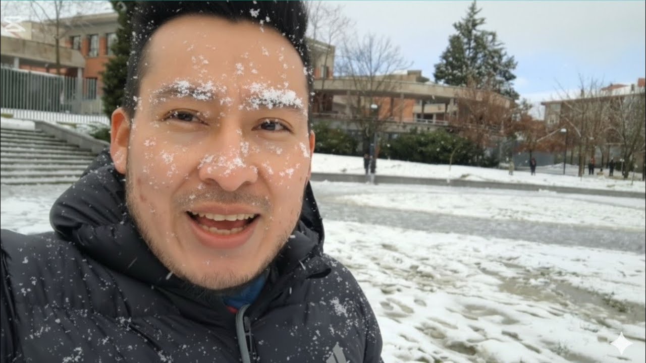 La gran Nevada en el pueblo de Majadahonda despues de 7 años 