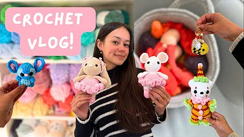 Crochet vlog | pattern designing, market prep, and cute bag charms! | crochet & chit-chat