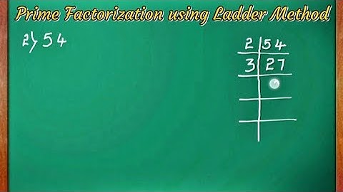 Prime Factorization using Ladder method || Prime Factorization in Hindi/Urdu || Ladder method 