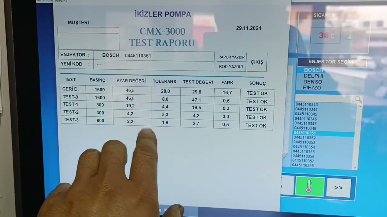 FIAT 1.3 MULTİJET EURO 5 ENJEKTÖR TESTİ DETAYLI BİLGİ