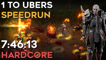 LEVEL 1 TO UBERS HARDCORE NECROMANCER SPEEDRUN (WORLD RECORD) 7:46:13 IGT | DIABLO 2 RESURRECTED