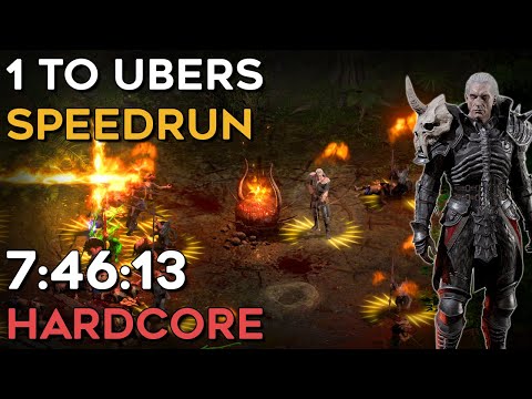LEVEL 1 TO UBERS HARDCORE NECROMANCER SPEEDRUN (WORLD RECORD