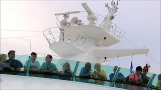 Surprise!  Don't Stand Under A Cruise Ship's Horn At Sailaway!