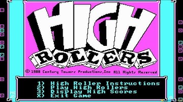High Rollers gameplay (PC Game, 1986)