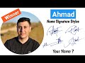  how to draw ahmad name signature  a name signature style  signature style of my name