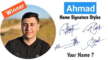 ✅ How to draw Ahmad Name Signature | A Name Signature Style | Signature Style Of My Name