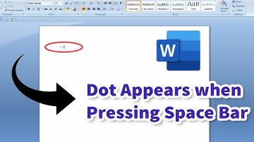 How to Fix Dot Appears When Pressing Space Bar in Ms Word