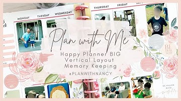 Plan with Me | September Memory Keeping Spread | BIG Happy Planner Vertical | Creative & Functional