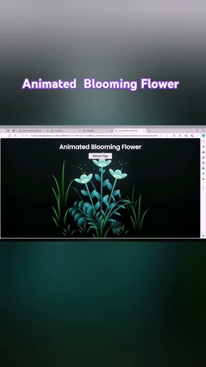 Animation Blooming Flower Project by using HTML, CSS and Javascript # ...