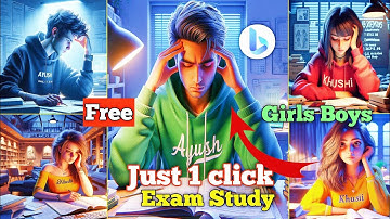 How to Create 3D ai Exam Study photo editing | New trending ai photo editing | bing image creator