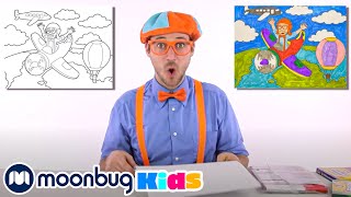 Learn Colors and Draw Blippi | Playground for Children | Educational Videos | Moonbug Kids