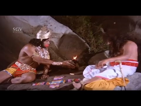 Lord Hanuman Playing Pagade With His Devotee | Etu Eduretu Kannada Movie Scene | Srinath