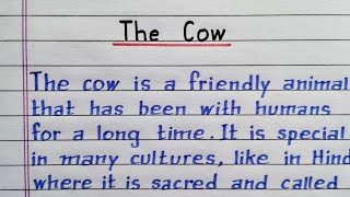 The Cow | Essay - The Cow | How to write an essay | @IndrajitGoswami0607