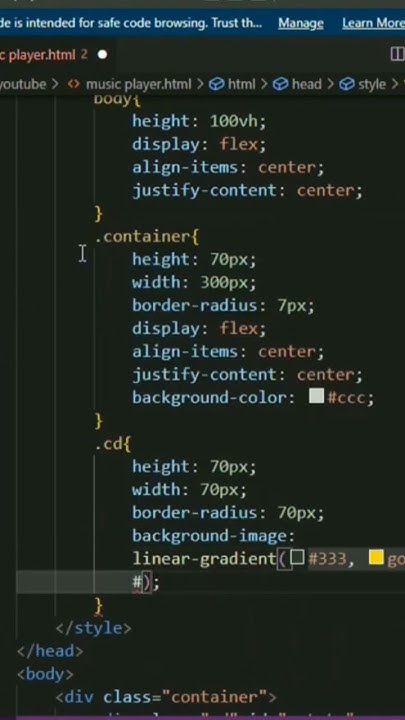 custom music player html,css, JavaScript - YouTube