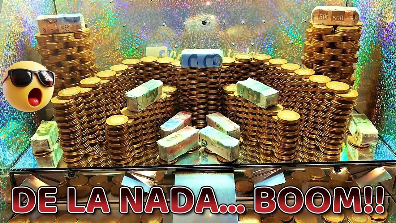 MÁQUINA ATASCADA DE DINERO!!! EMPUJAMONEDAS DE $10  #dinero #foryou #slotmachine #money #parati