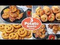3 Easy Potato Snacks Recipes | Potato Smiley | Potato Pakora | Potato Roll Samosa | Toasted
