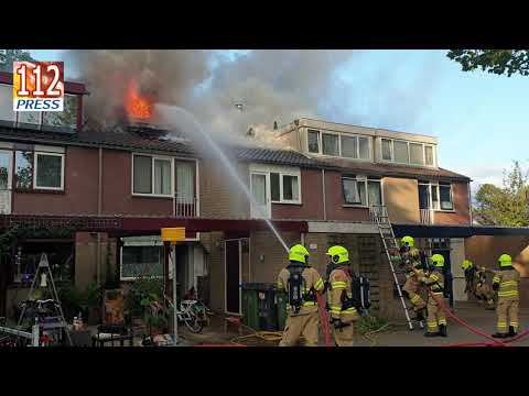 Uitslaande woningbrand aan de Tarthorst in Wageningen