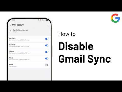 How to Disable Gmail Sync on Google Account